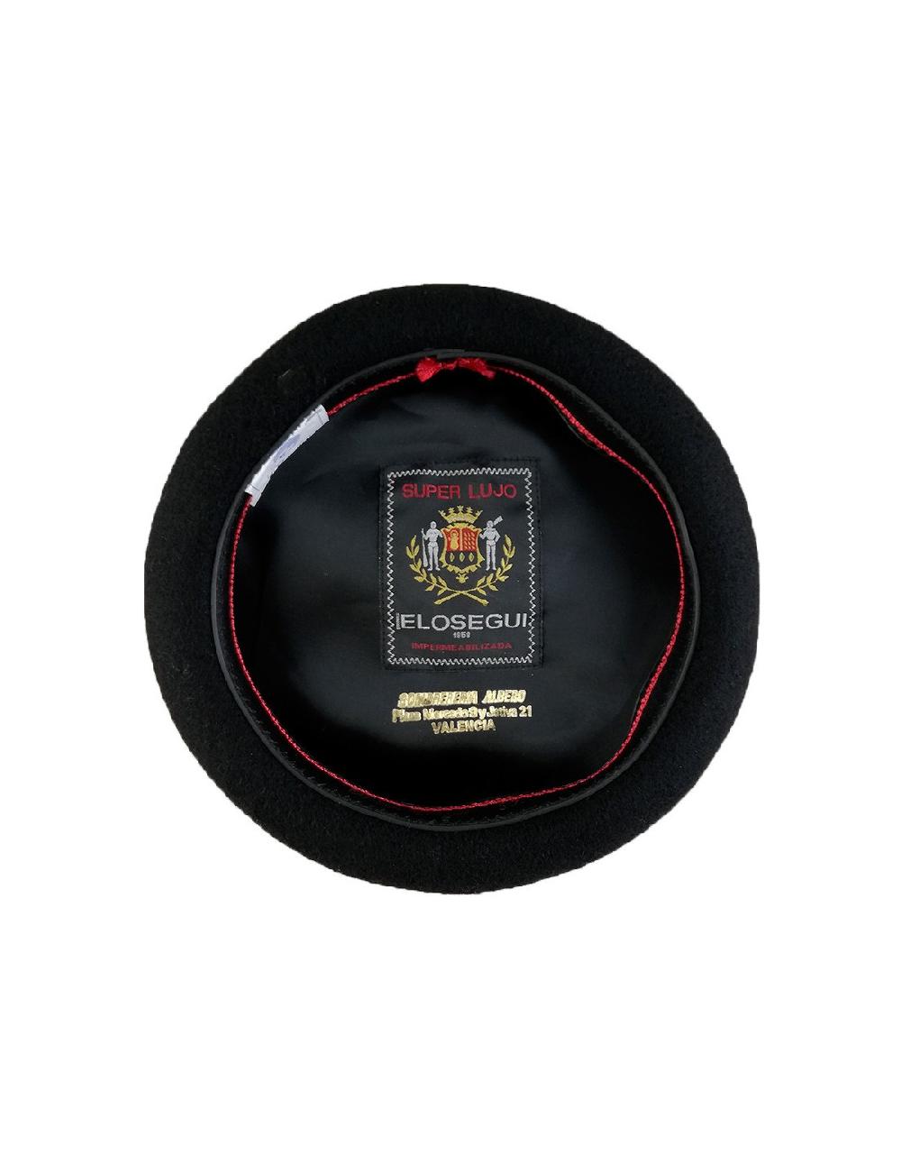 Sombreros Albero Boina Elósegui Negra 10´5 Pulgadas