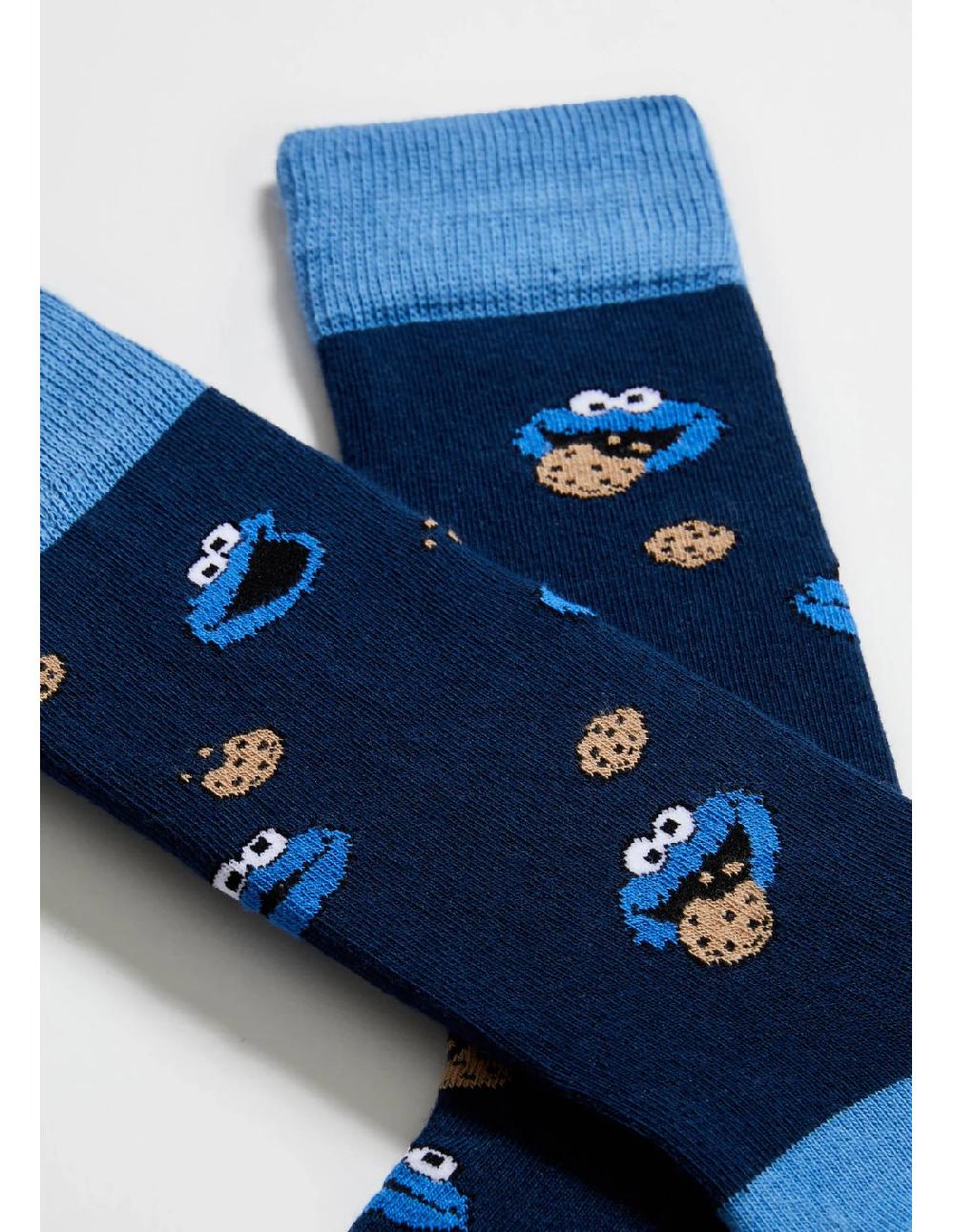 Sombreros Albero Calcetines BESESAMESTREET Cookie Monster Azul De BESOCKS