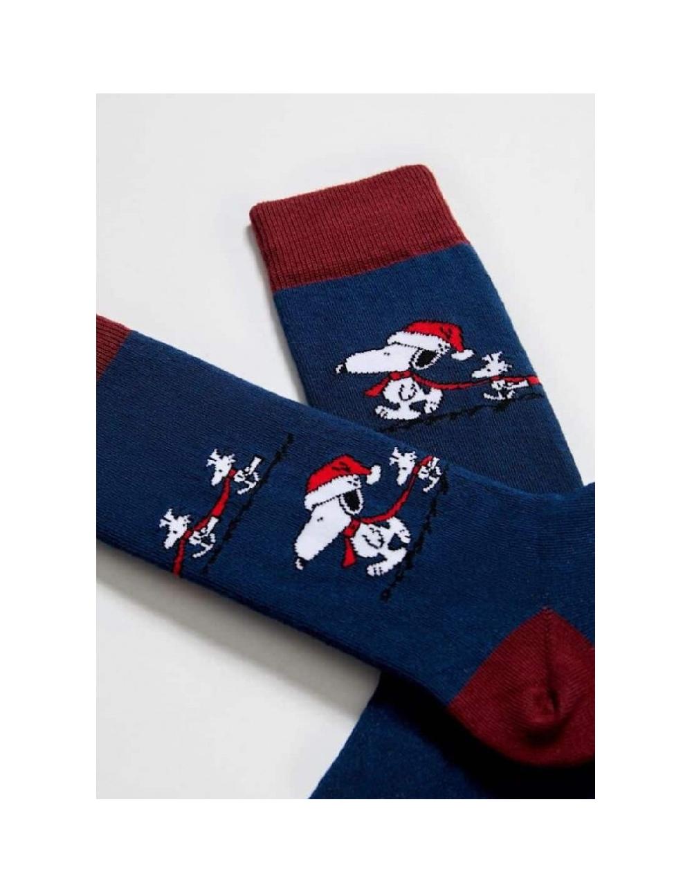 Sombreros Albero Calcetines BESNOOPY Christmas Santa Azul De BESOCKS