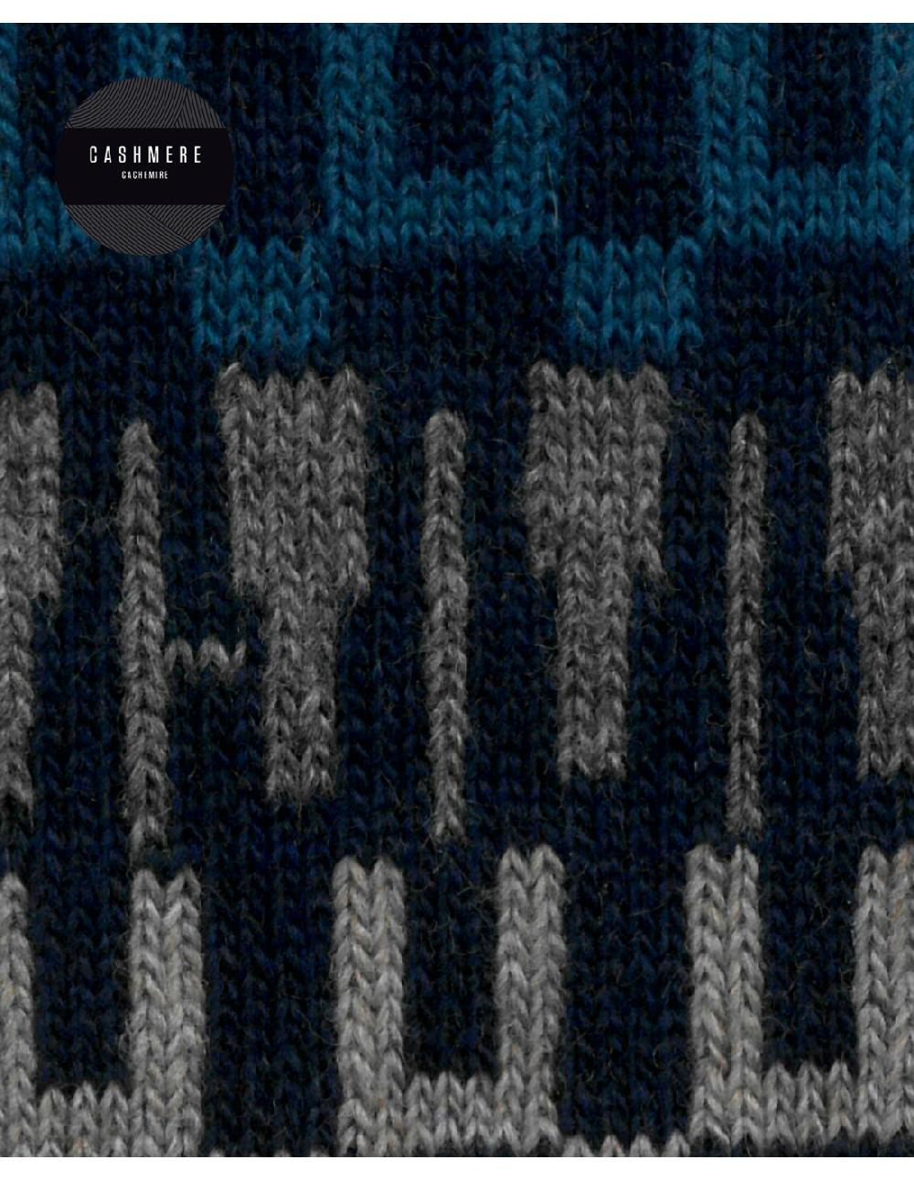 Sombreros Albero Calcetines Cashmere Lana Cenefa Marino De Punto Blanco