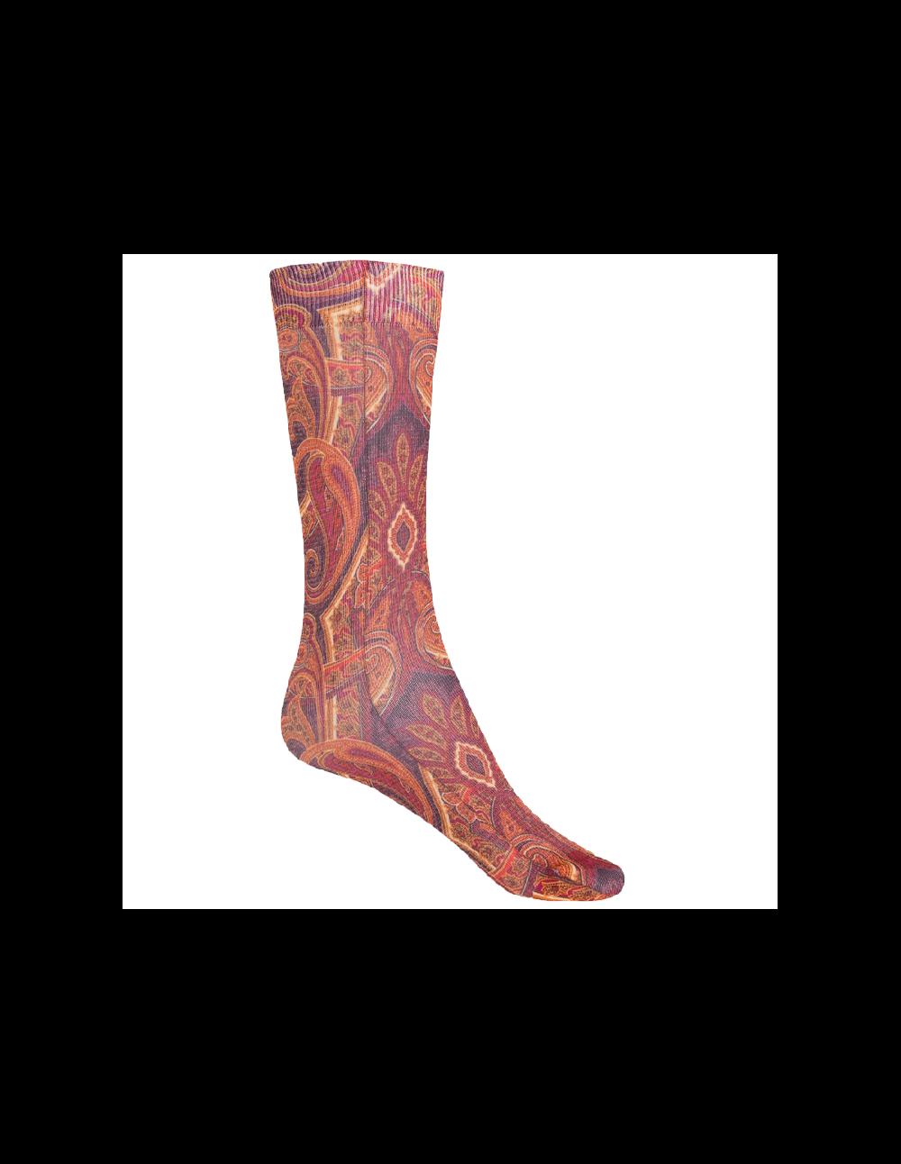 sombreros albero Calcetines Cortos Estampado Cachemire Punto Blanco