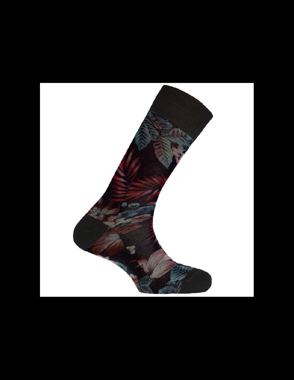 sombreros albero Calcetines Largos Flores Punto Blanco