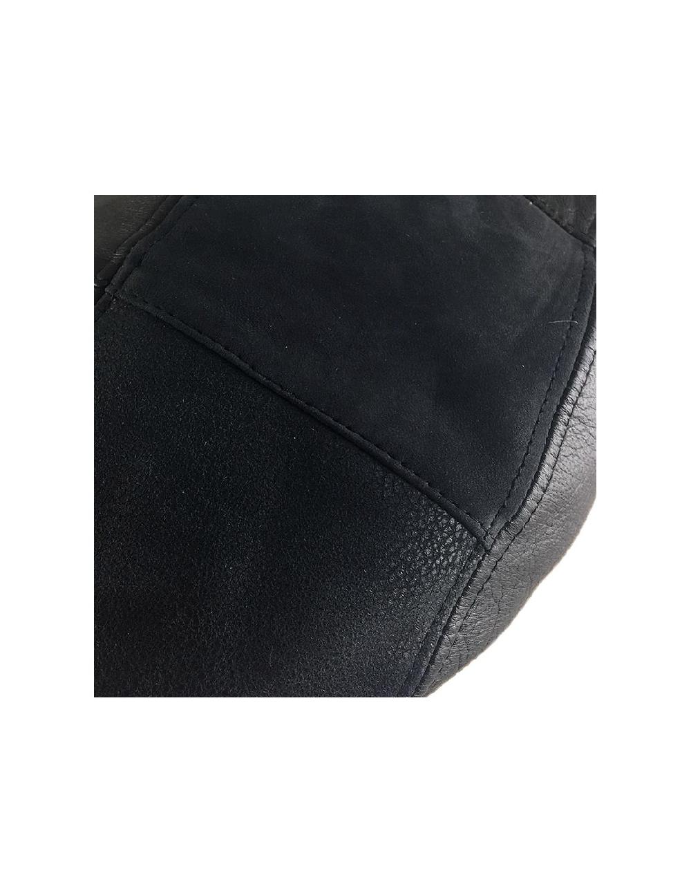 Sombreros Albero Gorra Brighton Patchwork Leather Negro