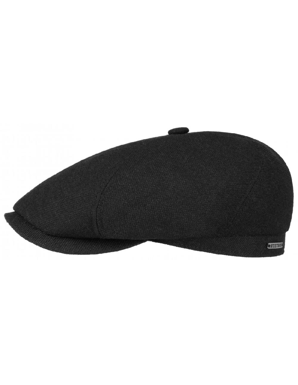 sombreros albero Gorra Panel Cap Wool/Cashmere Stetson Negra
