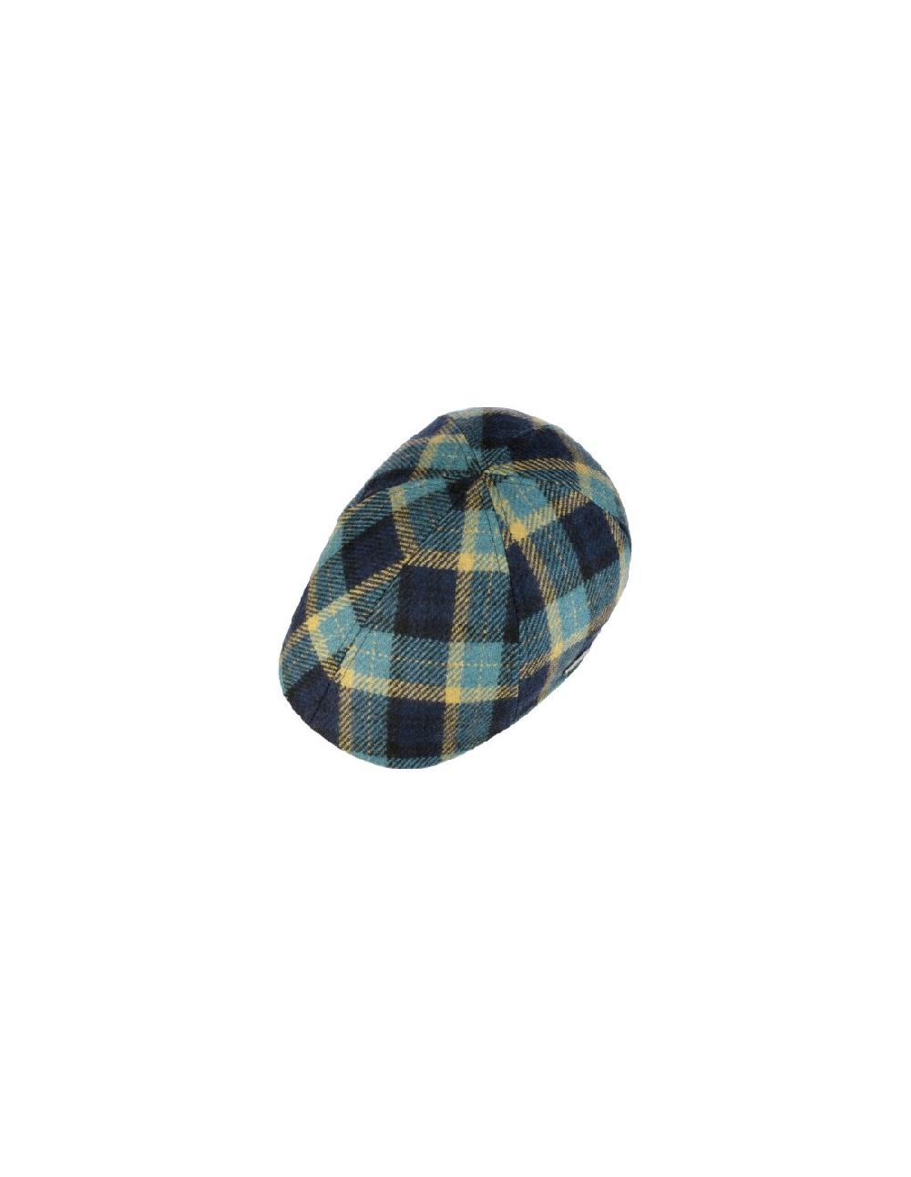 Sombreros Albero Gorra Texas Check Wool Azul Stetson