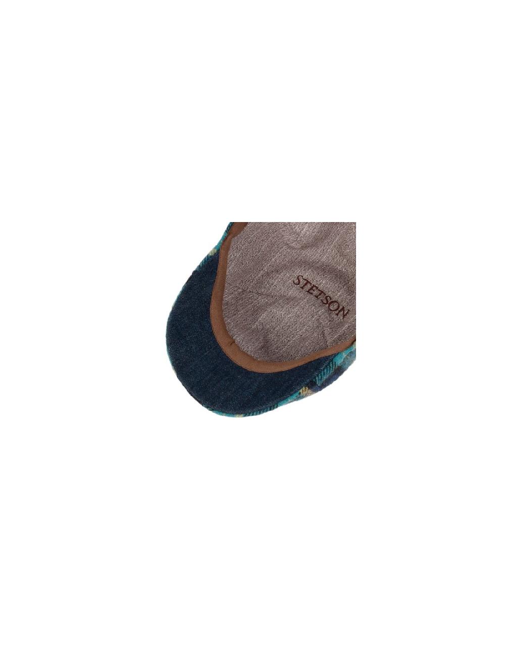 Sombreros Albero Gorra Texas Check Wool Azul Stetson