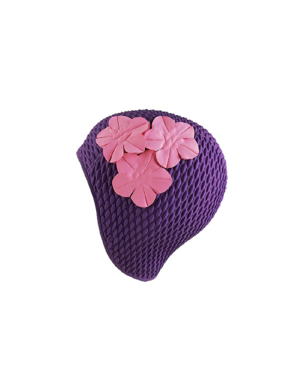 Sombreros Albero Gorro De Baño Deco Purple Flor Pink