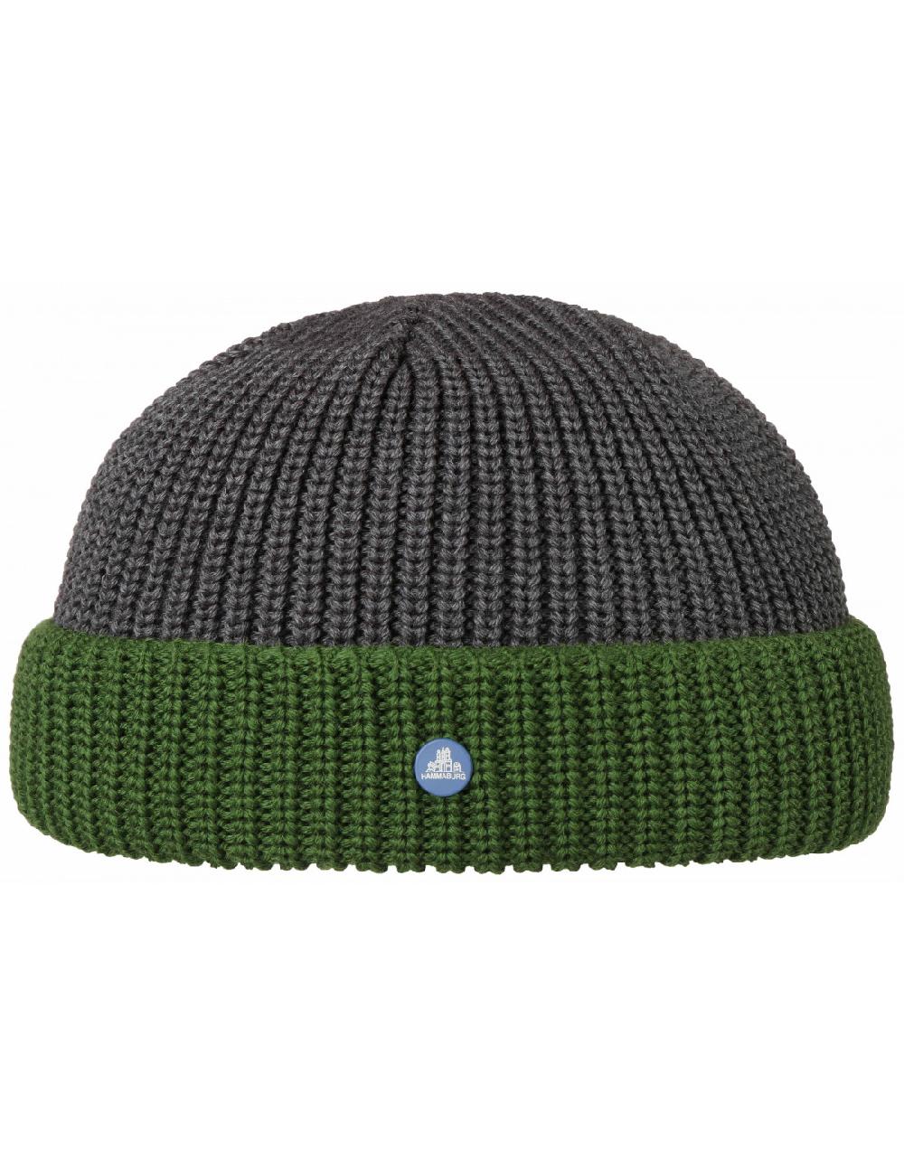 sombreros albero Gorro Pull On Beani 2 Color Verde y Gris