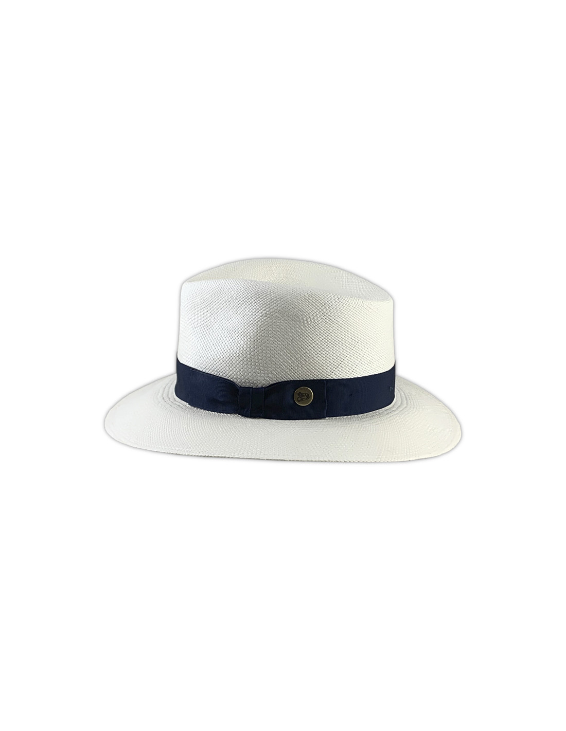 Sombreros Albero Sombrero Panama Fontaine Blanco Cinta Navy