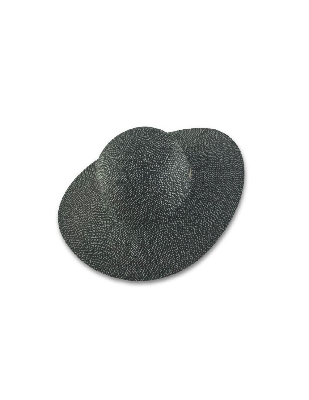 Sombreros Albero Sombrero Paper Braid Floppy Contrast Negro Y Verde De Seeberger