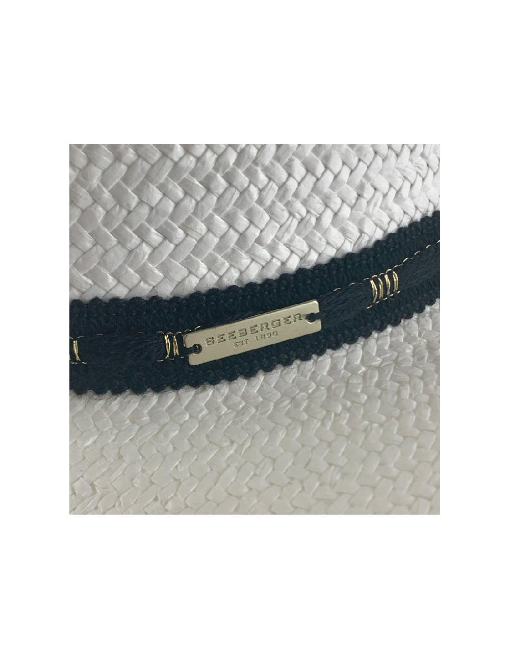 Sombreros Albero Sombrero Paper Floppy Shiny Band Blanco De Seeberger