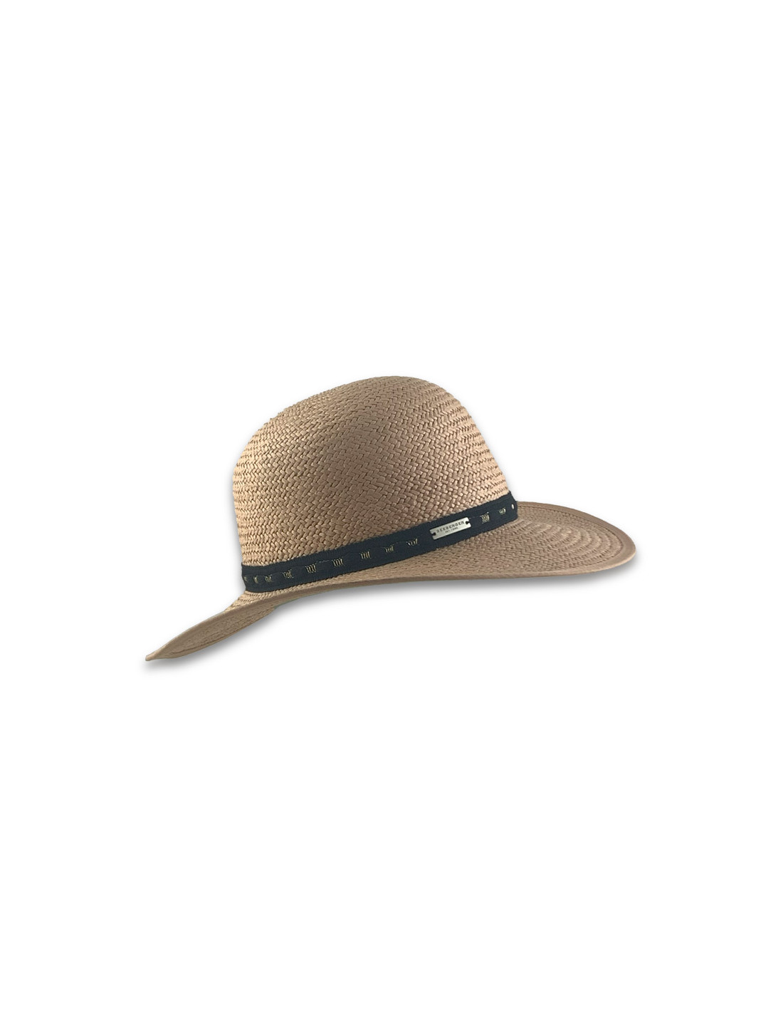 Sombreros Albero Sombrero Paper Floppy Shiny Band Marrón Nuez De Seeberger