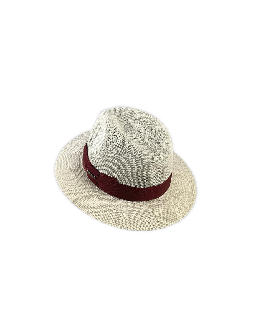 Sombreros Albero Sombrero Reinet Crema Cinta Amaranto