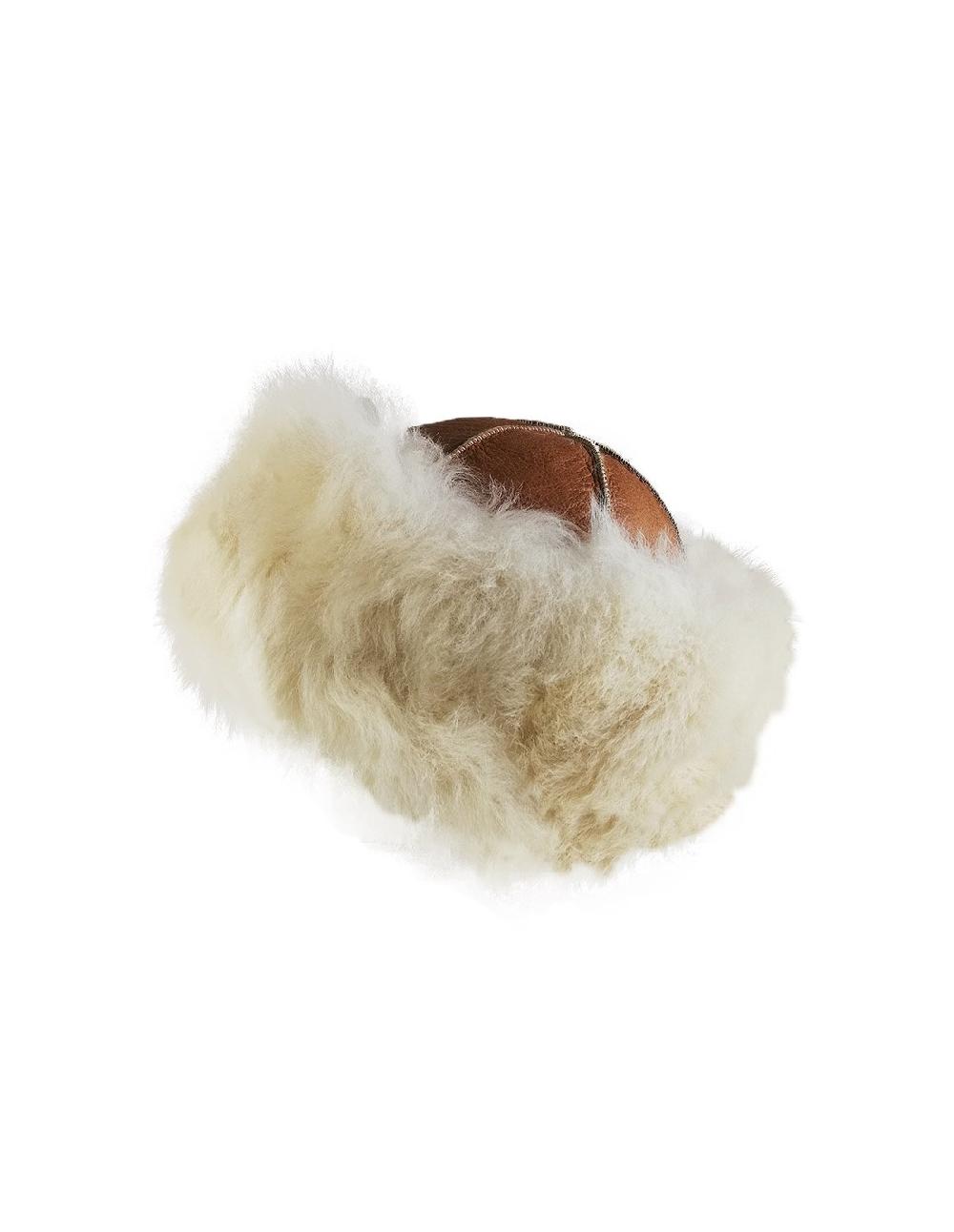 sombreros albero Sombrero Ruso Blanco y Cuero de Pelo de Cordero Auténtico