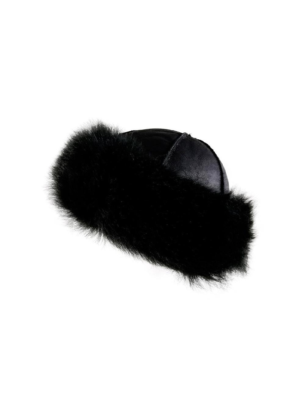 Sombreros Albero Sombrero Ruso Negro De Pelo De Cordero Auténtico