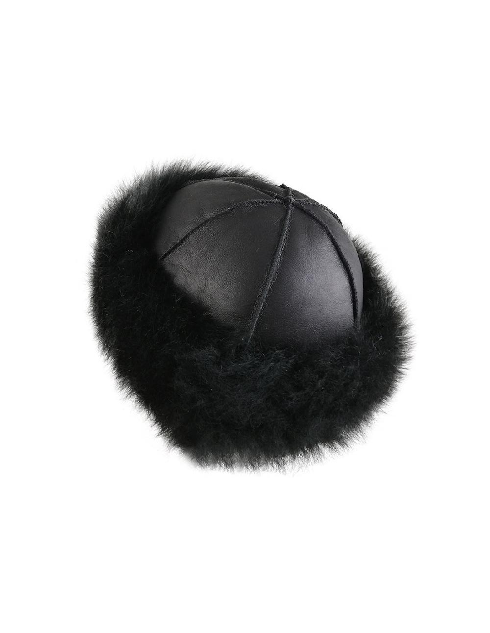 Sombreros Albero Sombrero Ruso Negro De Pelo De Cordero Auténtico