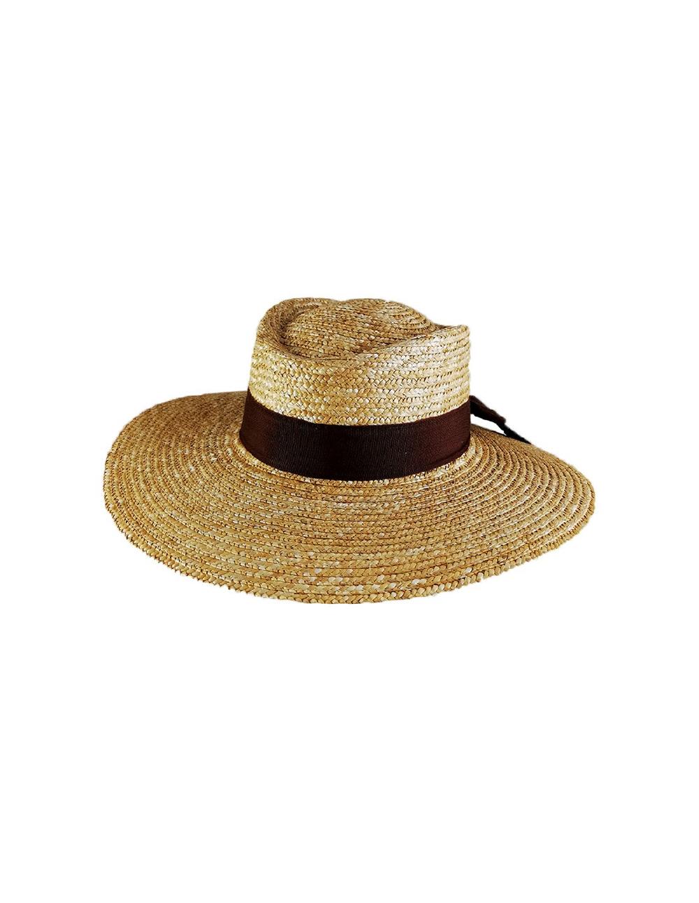 Sombreros Albero Sombrero Sínfoni Natural Lazo Marrón