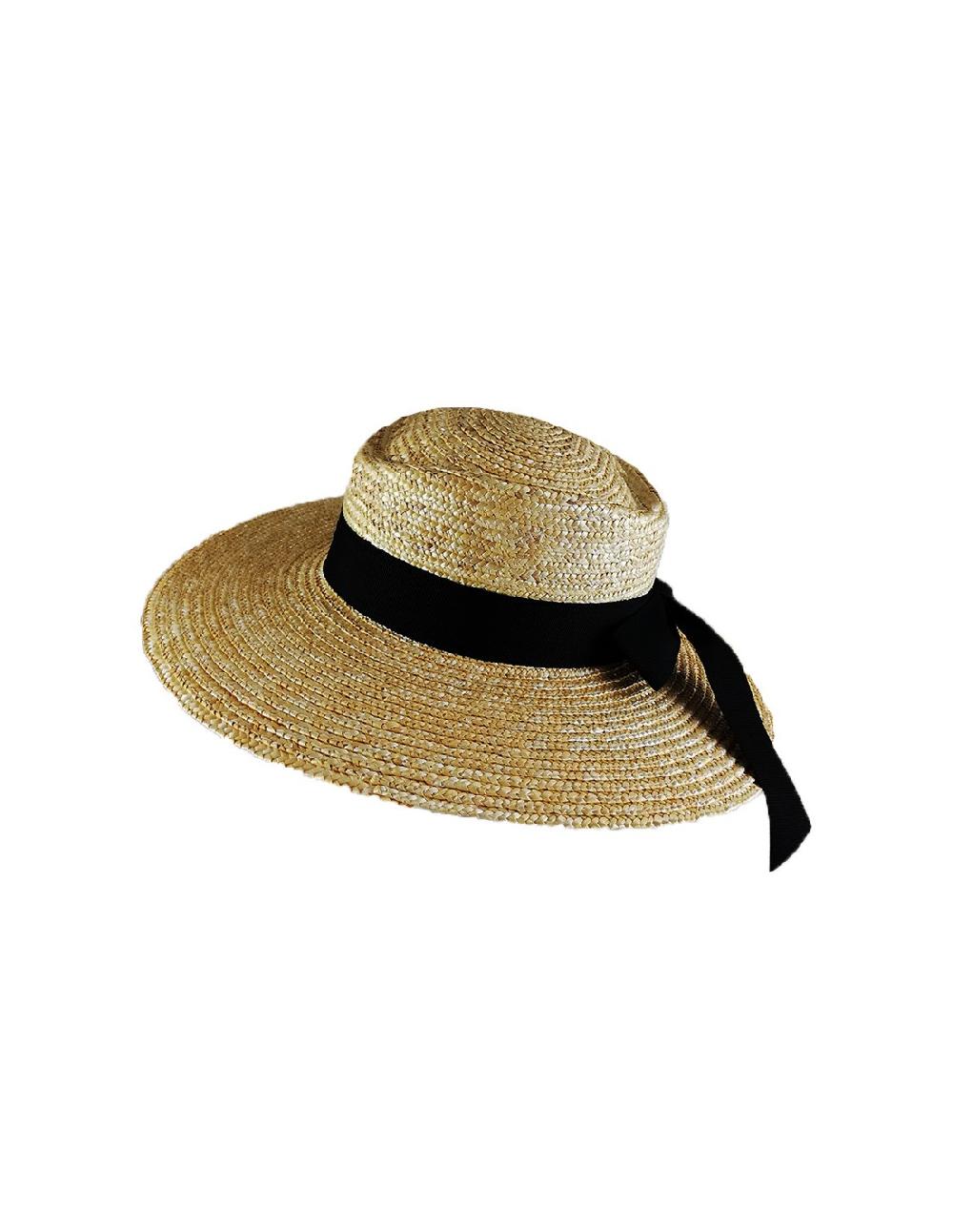 Sombreros Albero Sombrero Sínfoni Natural Lazo Negro