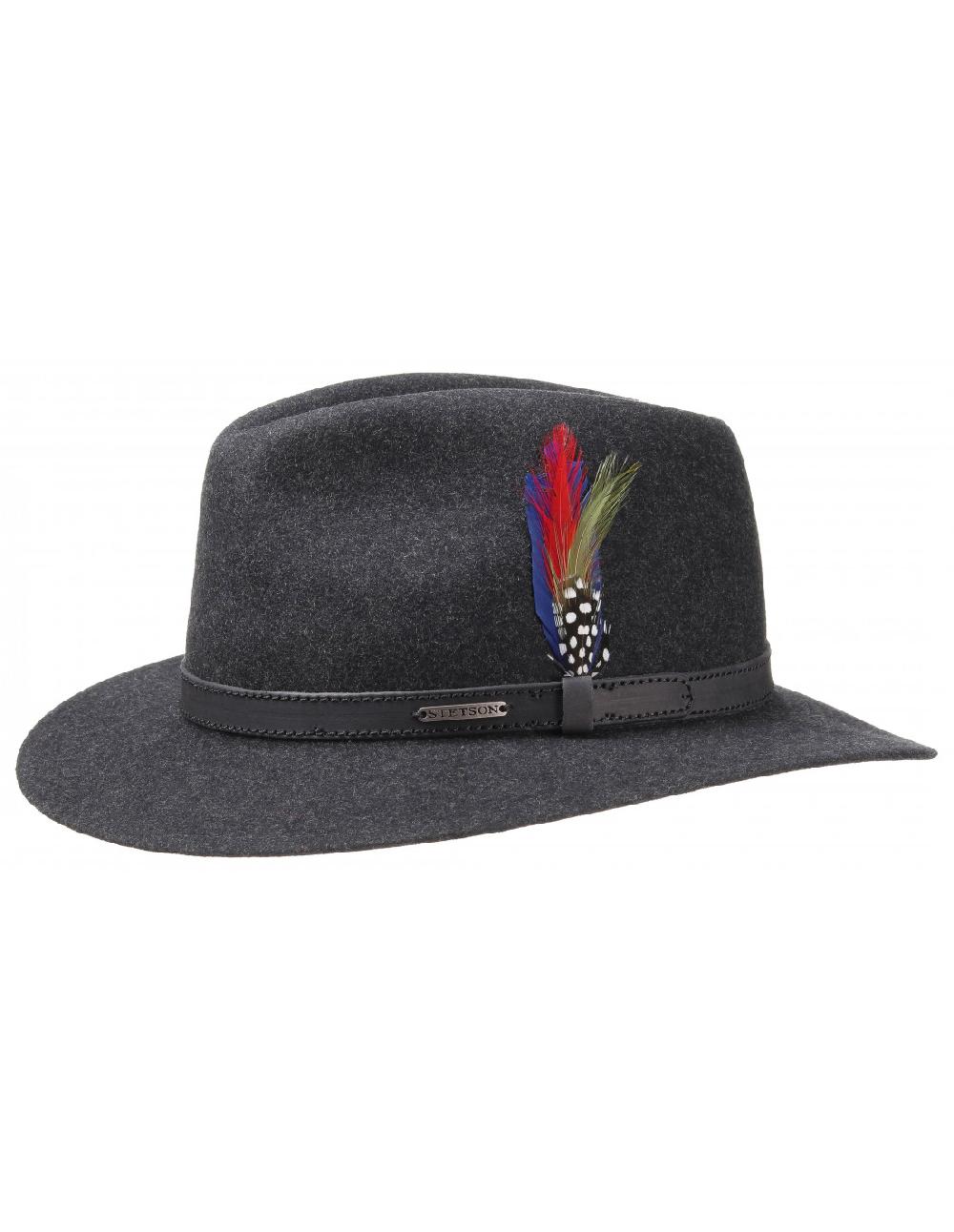 sombreros albero Sombrero Traveller Woolfelt Stetson Antracita