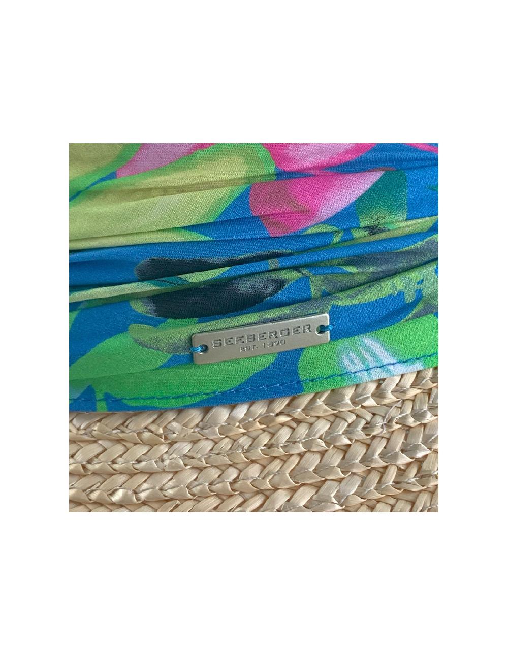 Sombreros Albero Sombrero Wheat Braid Cloche Colorful Fabric De Seeberger