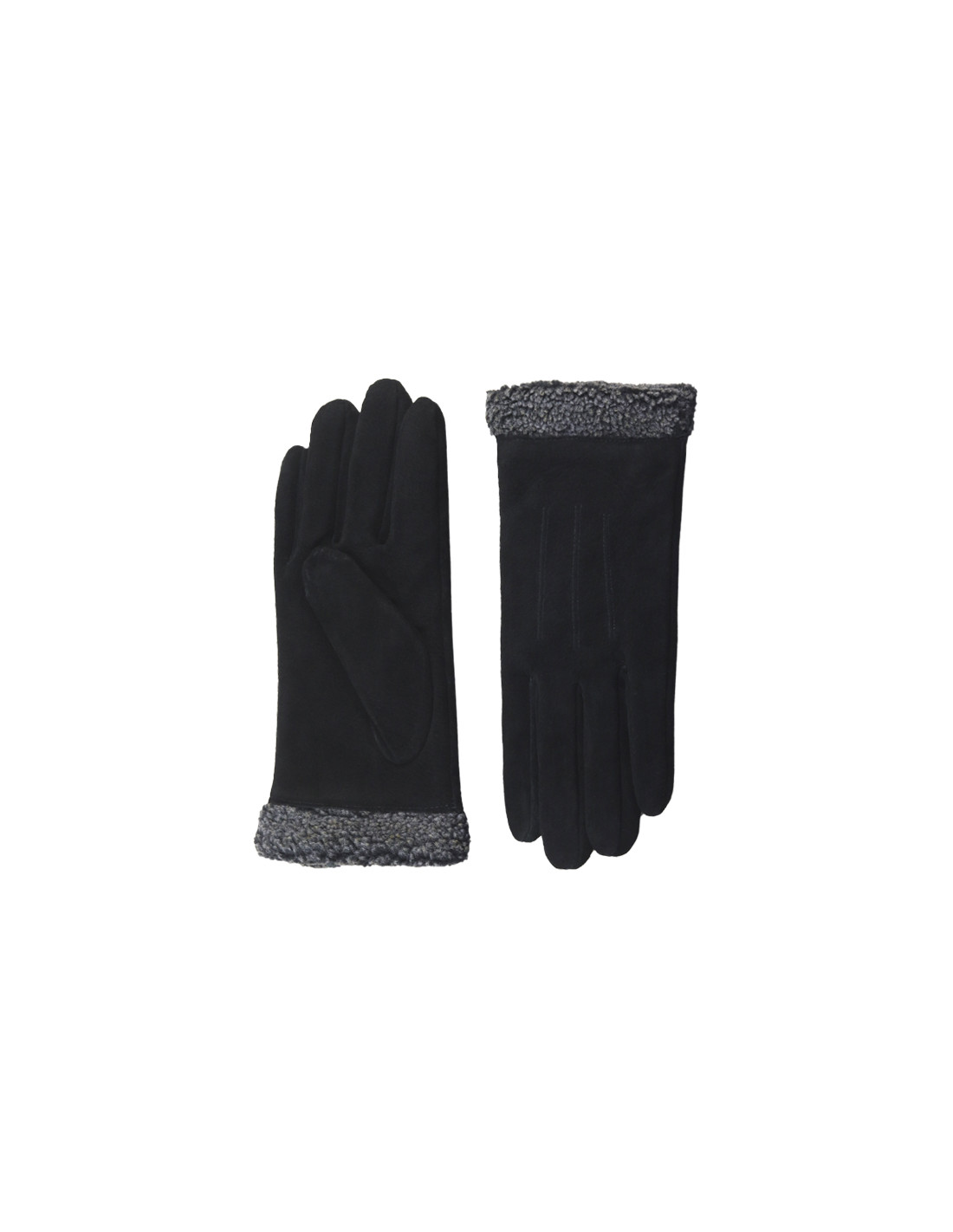 sombreros albero Guante Piel Caballero Negro