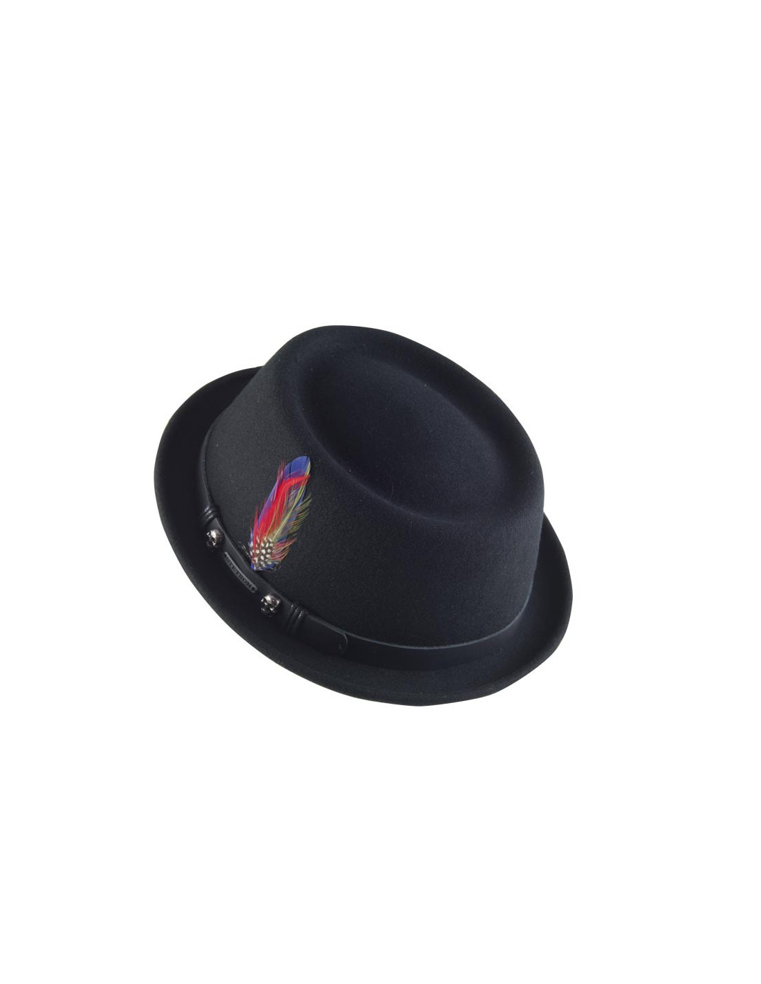 Sombreros Albero Sombrero Pork Pie Woolfelt Negro