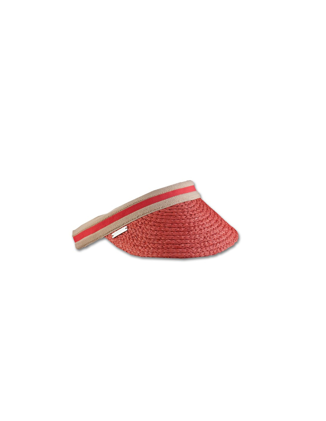 Sombreros Albero Visera Raffia Braid Coral