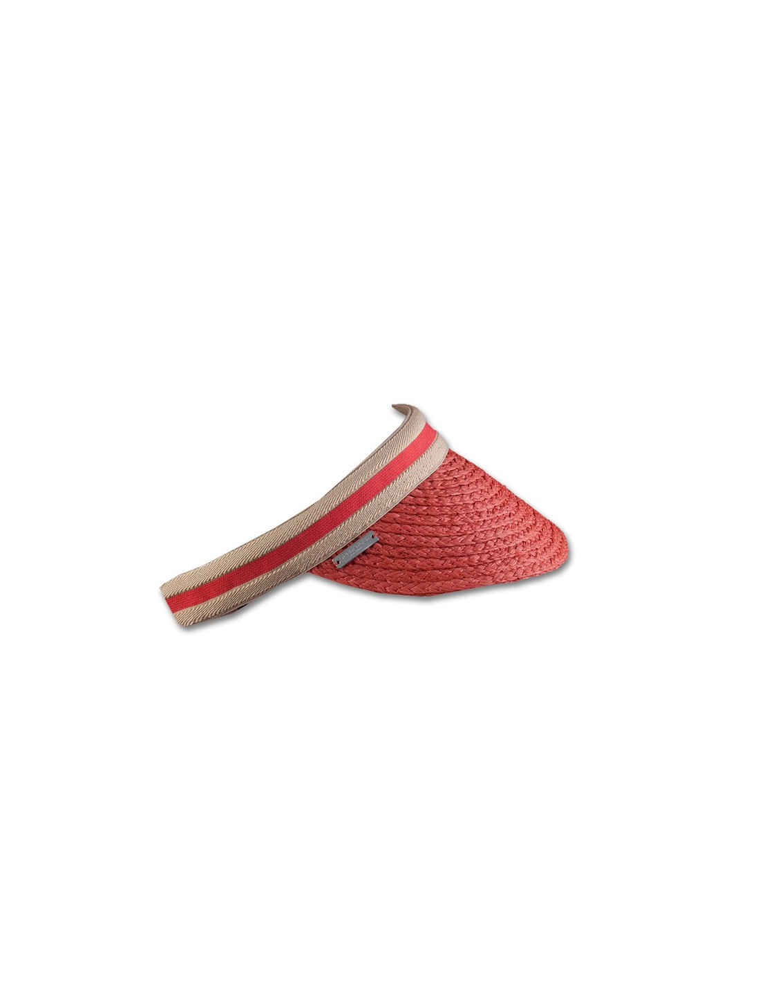 sombreros albero Visera Raffia Braid Coral