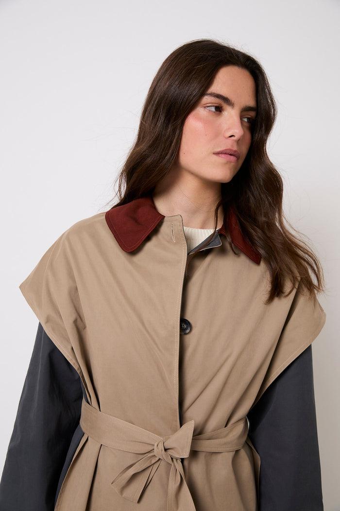 Sophie And Lucie GABARDINA CAPA MIX TRINCHERAS TOPO