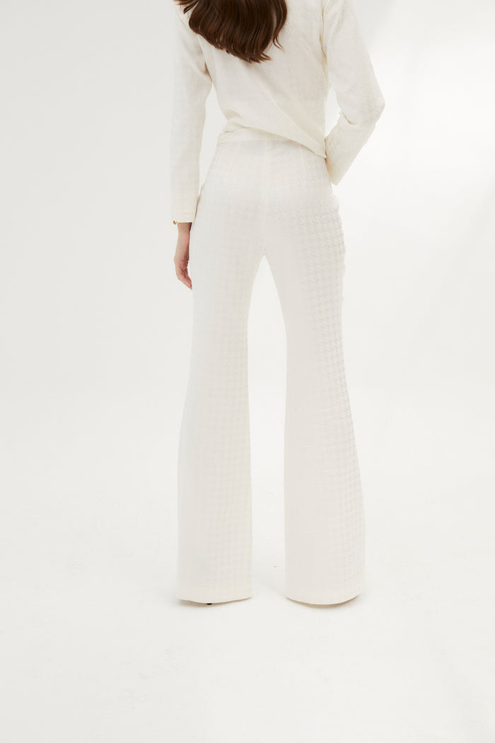 Sophie And Lucie PANTALÓN OCHENTA PATA DE GALLO CRUDO