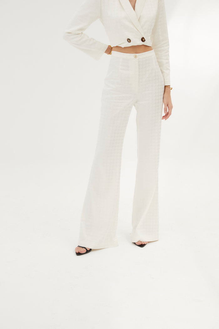 sophie and lucie PANTALÓN OCHENTA PATA DE GALLO CRUDO