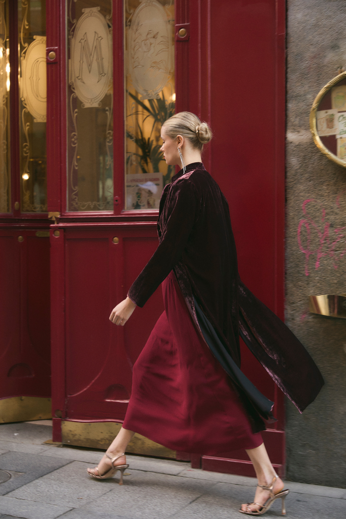 Sophie And Lucie ABRIGO CHINISKI VELVET VINO