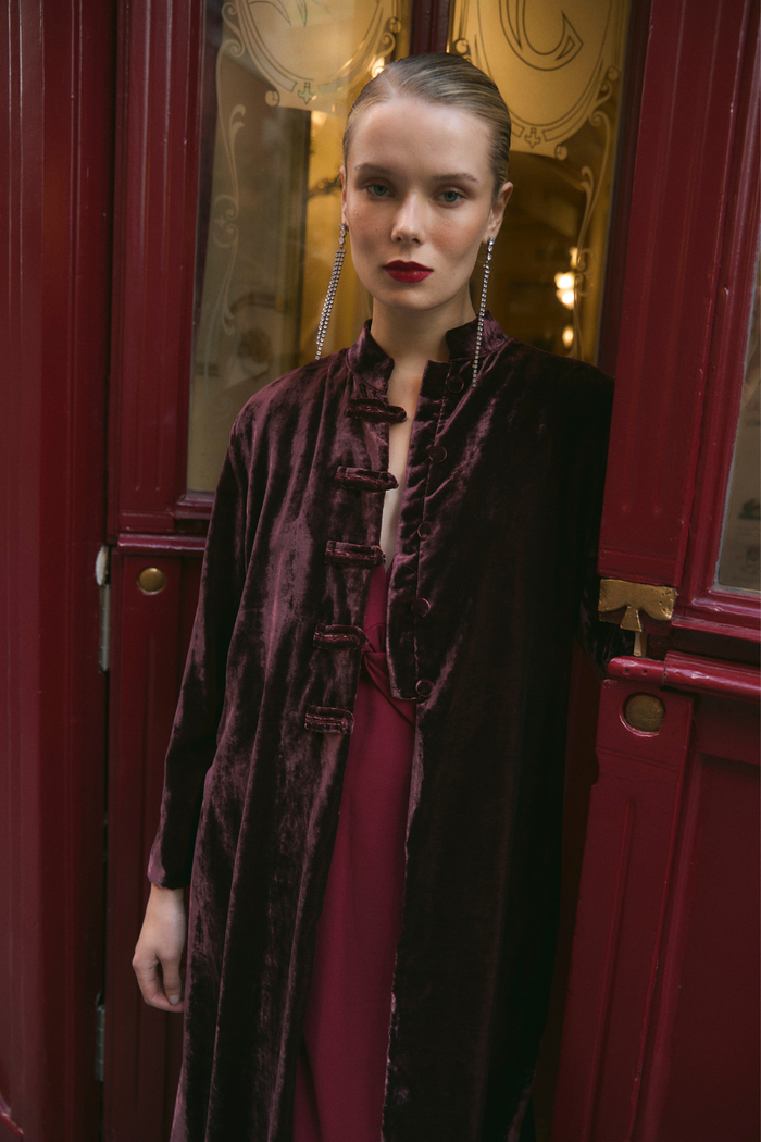 sophie and lucie ABRIGO CHINISKI VELVET VINO