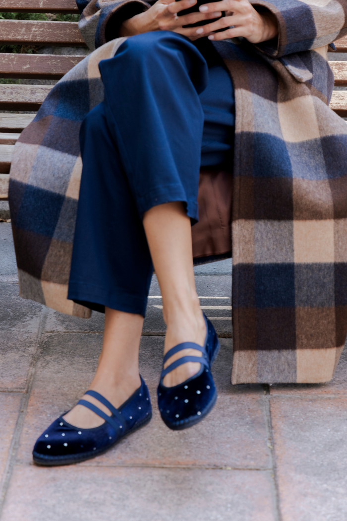 sophie and lucie BAILARINA TERCIOPELO MARINO