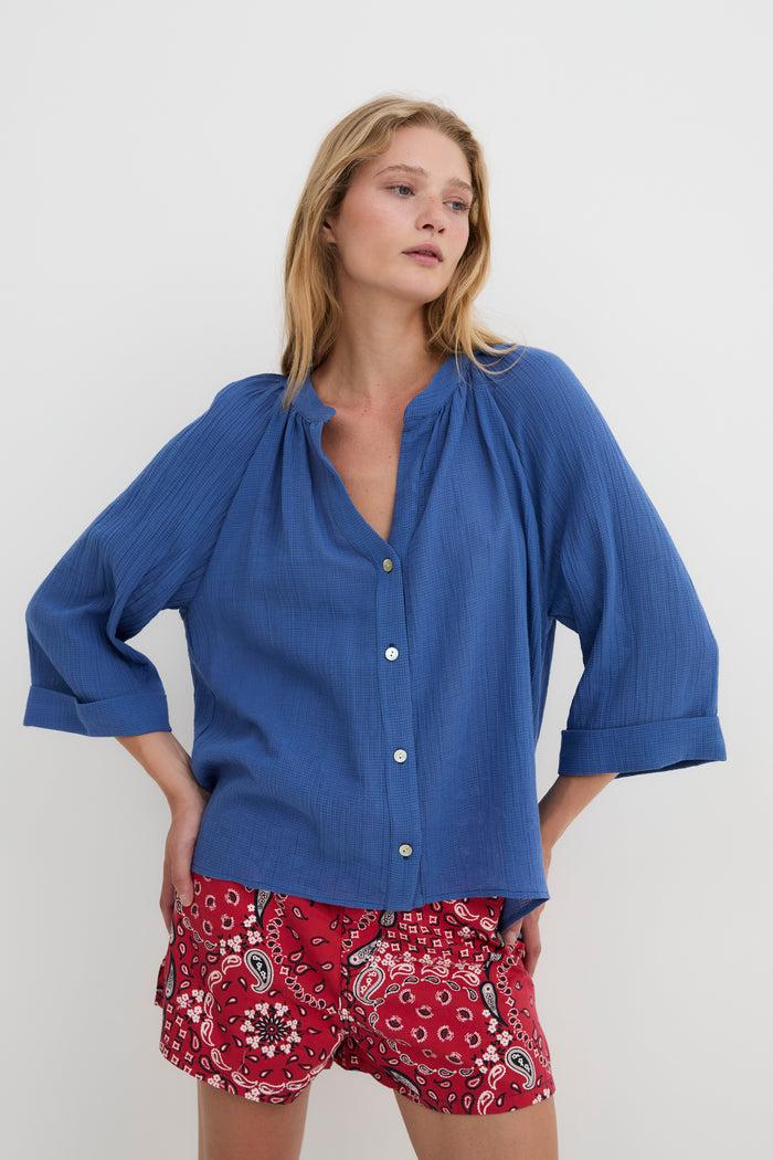 Sophie And Lucie BLUSA MOLLI ARRUGUILLA AZUL