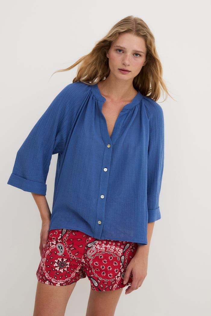 Sophie And Lucie BLUSA MOLLI ARRUGUILLA AZUL