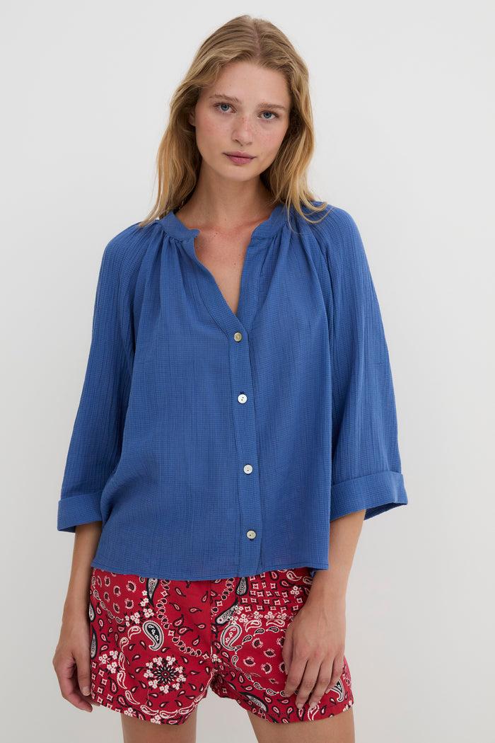 sophie and lucie BLUSA MOLLI ARRUGUILLA AZUL