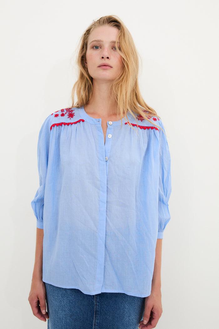 Sophie And Lucie BLUSA MUMBAI POPELIN AZUL