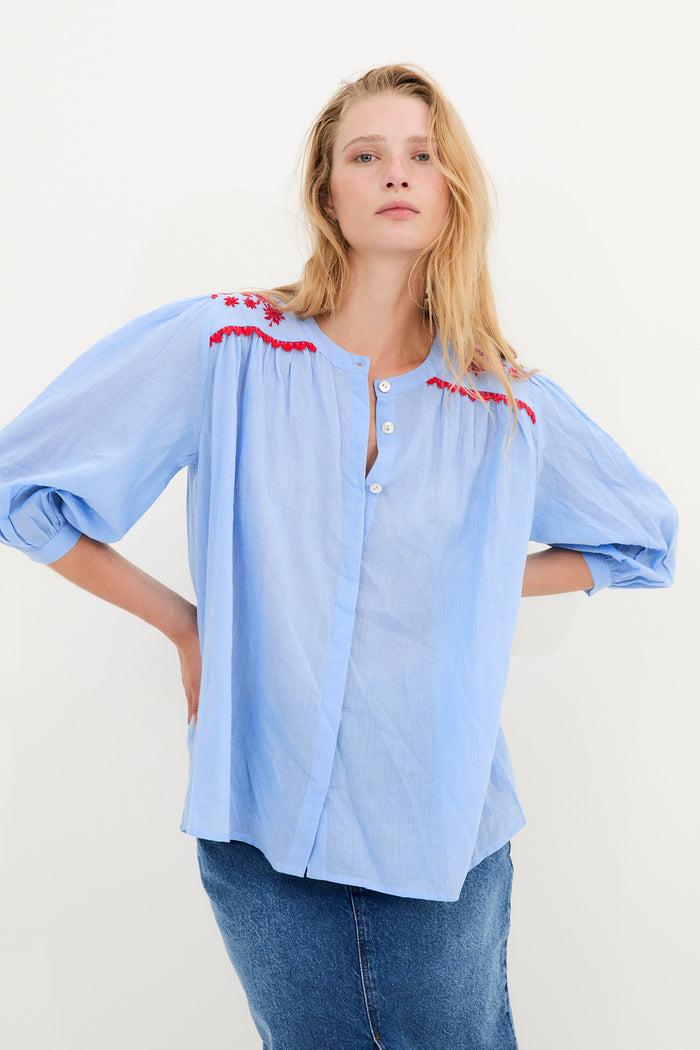 Sophie And Lucie BLUSA MUMBAI POPELIN AZUL