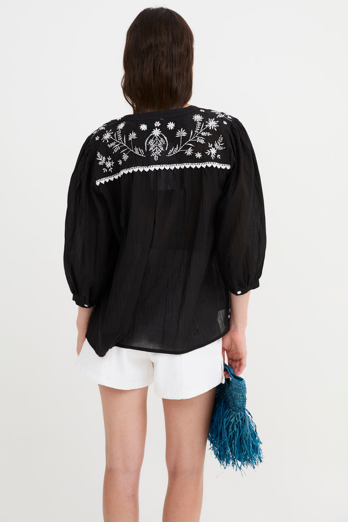 Sophie And Lucie BLUSA MUMBAI POPELIN NEGRO