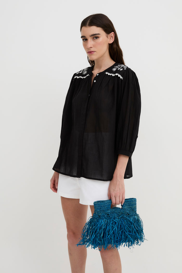 Sophie And Lucie BLUSA MUMBAI POPELIN NEGRO