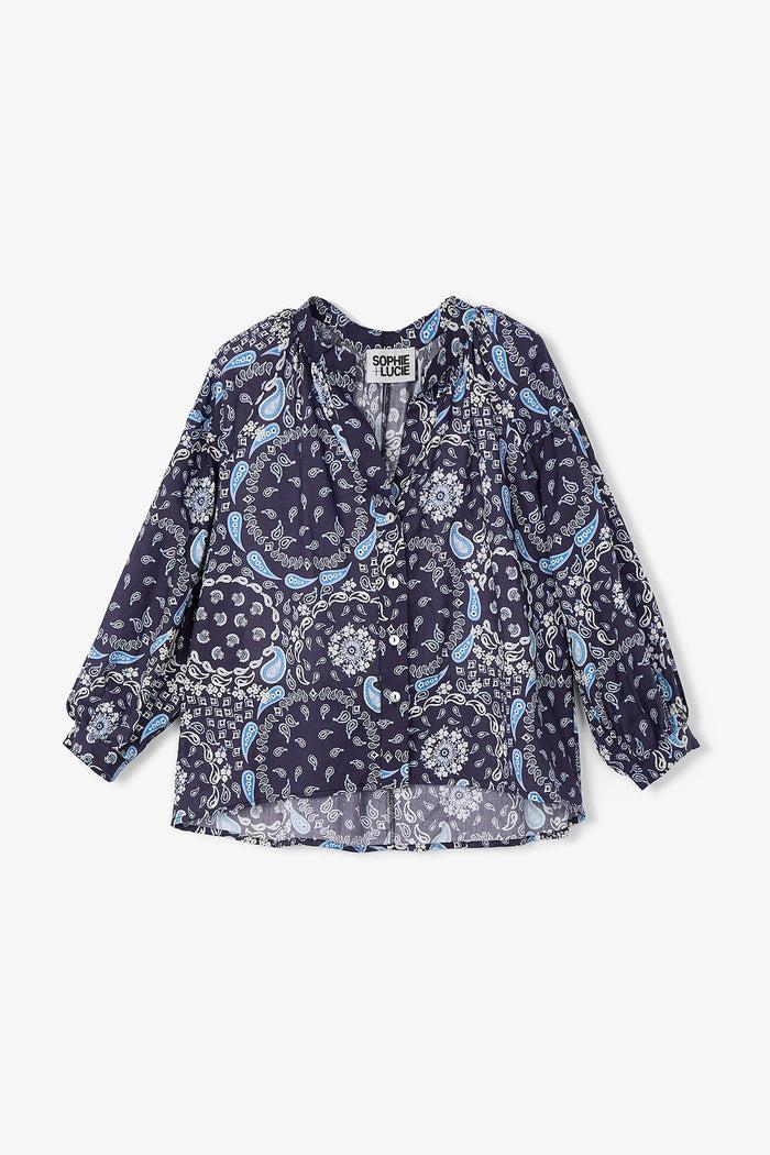 sophie and lucie BLUSA VENICE BANDANA AZUL