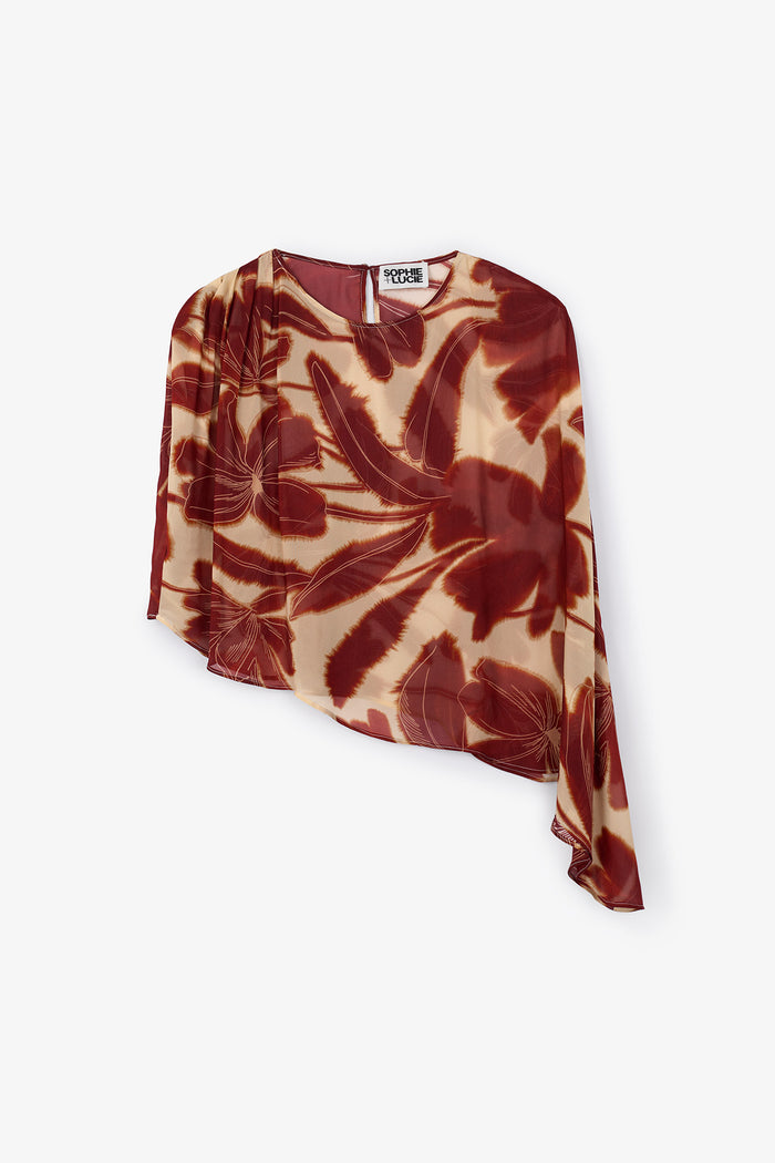 sophie and lucie CAPA IRREGULAR NENUFAR CARMESI