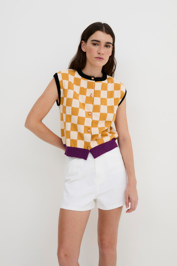 Sophie And Lucie CHALECO DAMA PUNTO AMBAR