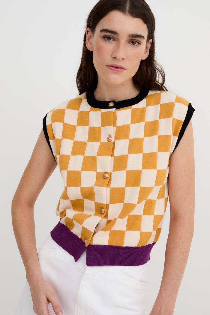 sophie and lucie CHALECO DAMA PUNTO AMBAR