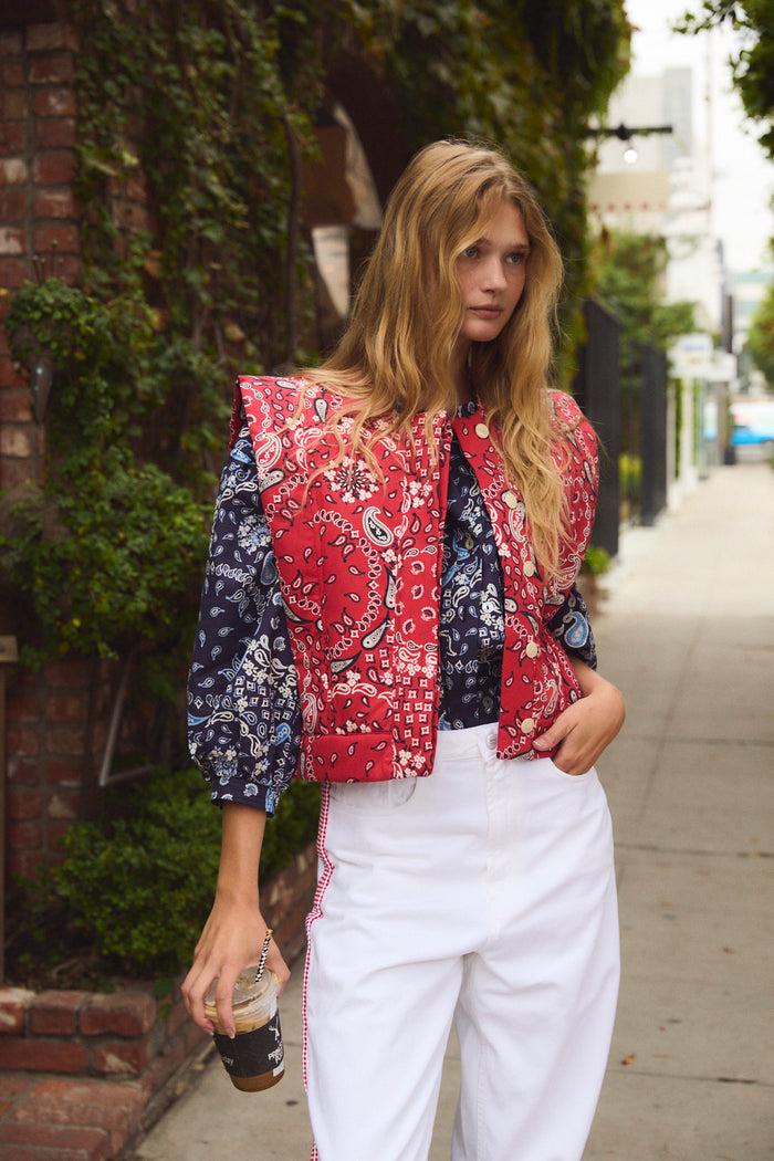 sophie and lucie CHALECO PAULA BANDANA ROJO