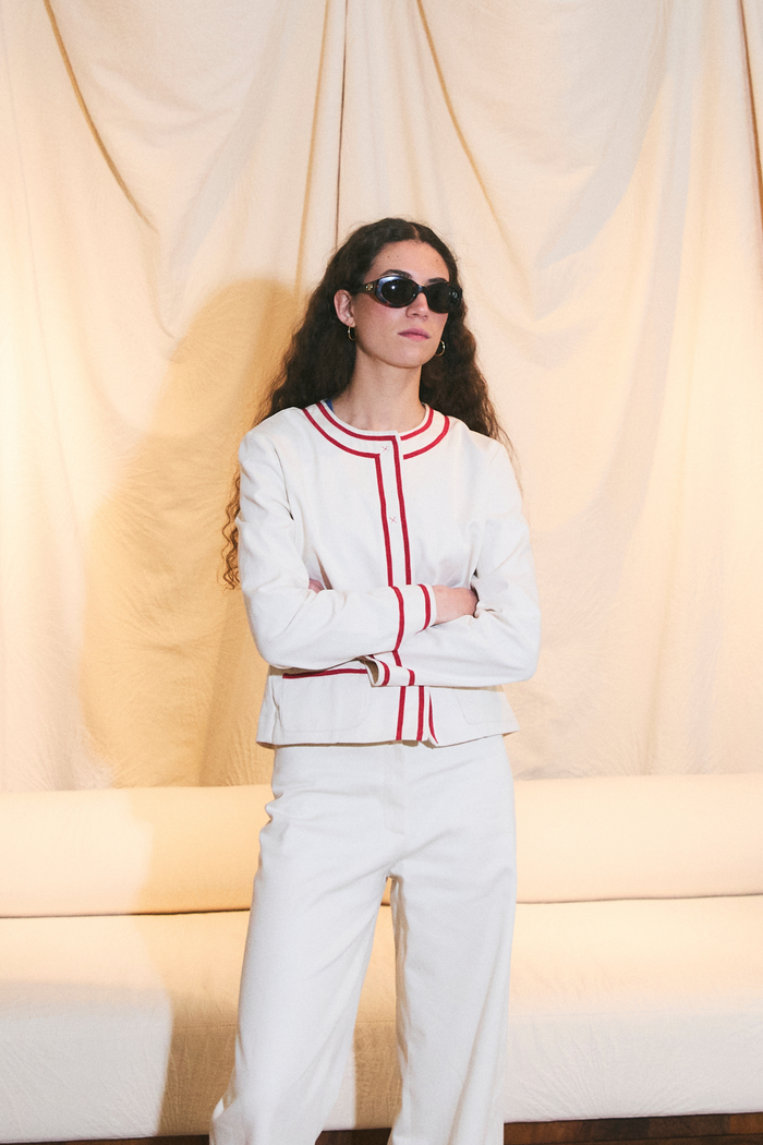 sophie and lucie CHAQUETA LORENCE SARGA CRUDO