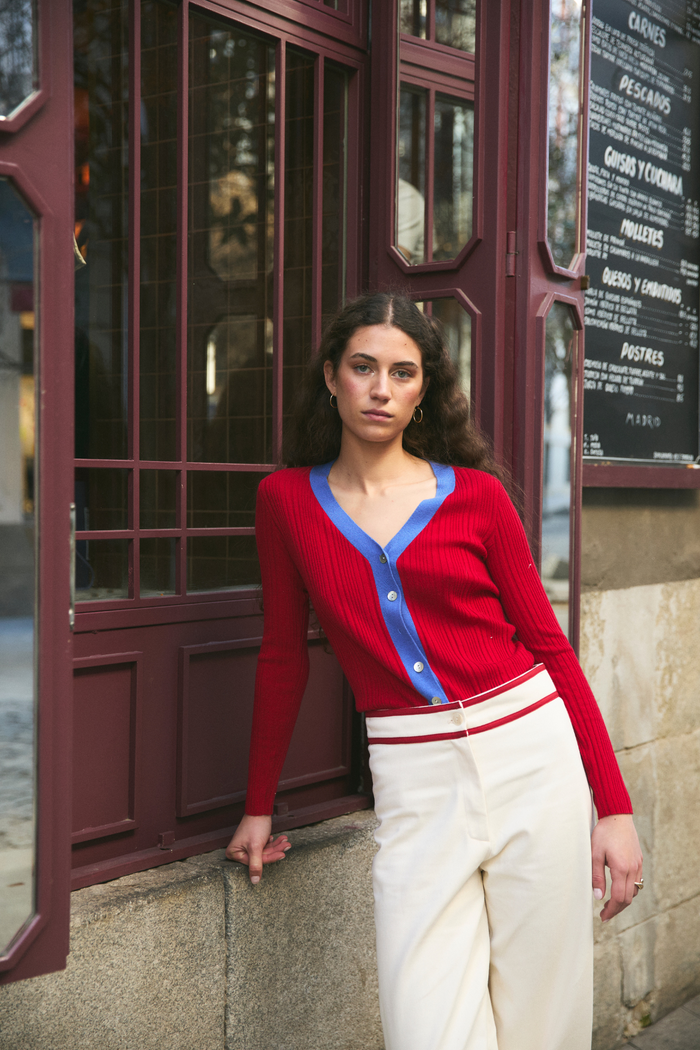 sophie and lucie CHAQUETA SOFIA PUNTO ROJO