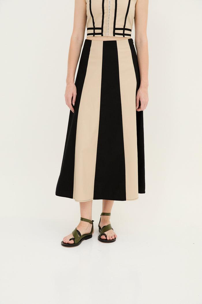 sophie and lucie FALDA CINTAS ALGODÓN BEIGE