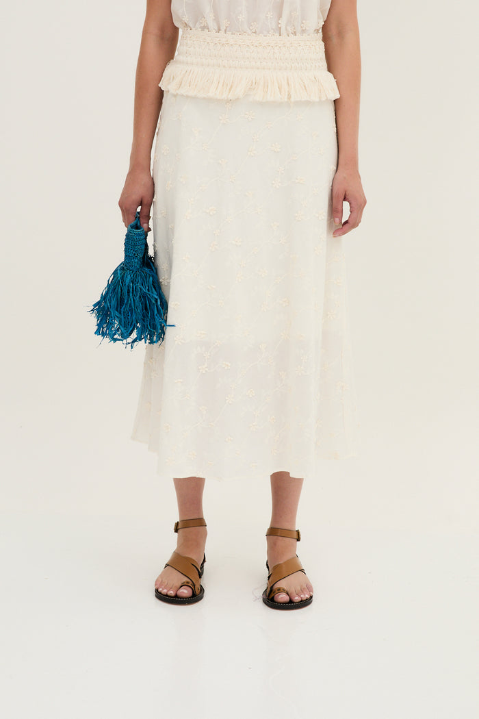 sophie and lucie FALDA FLECOS FLOR CRUDO